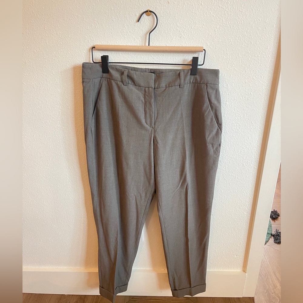 Tahari Grey Straightleg Trouser